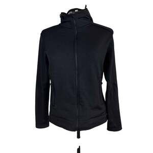Title Nine T9 Ladies Black Full-Zip Fleece Hoodie Jacket Athletic Gorpcore XL